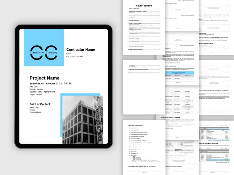 Construction Schedule Narratives CPMSS
